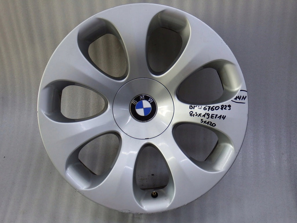 1x Alufelge 19 Zoll 8.5" 5x120 14ET Glanz Silber 6760629 BMW 6 E63 Rim Wheel FEL1465911082xi