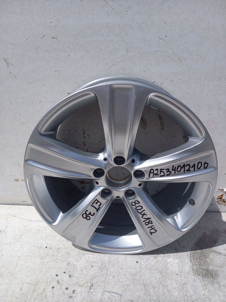 1x Alufelge 18 Zoll 8.0" 5x112 38ET Glanz Silber A2534012100 Mercedes-Benz Glc