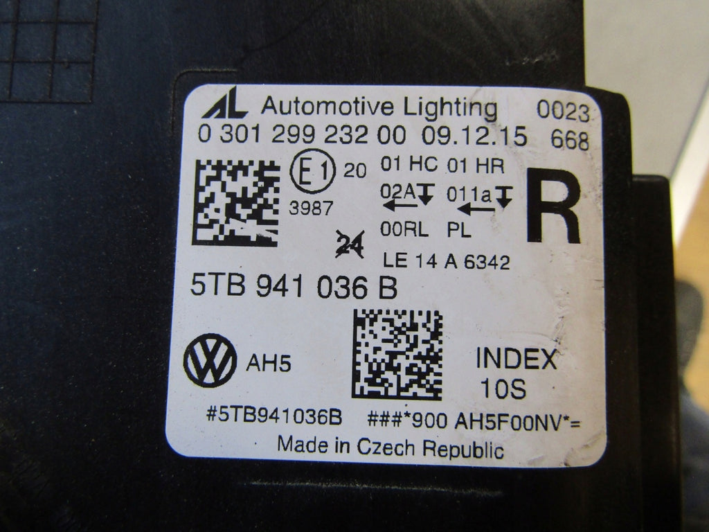 Frontscheinwerfer VW Touran 5TB944036B LED Rechts Scheinwerfer Headlight SCH3511148404yp