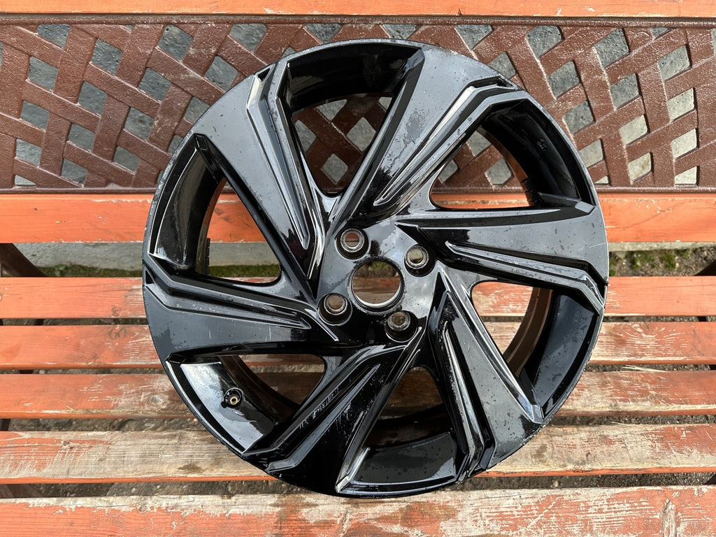 1x Alufelge 17 Zoll 5.0" 4x100 40ET Glanz Schwarz PW457-0H015 Toyota Aygo FEL6185334424xt