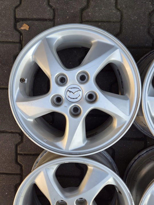 4x Alufelge 15 Zoll 6.0" 5x114.3 50ET Glanz Silber Mazda Premacy Rim Wheel FEL8129788690ch