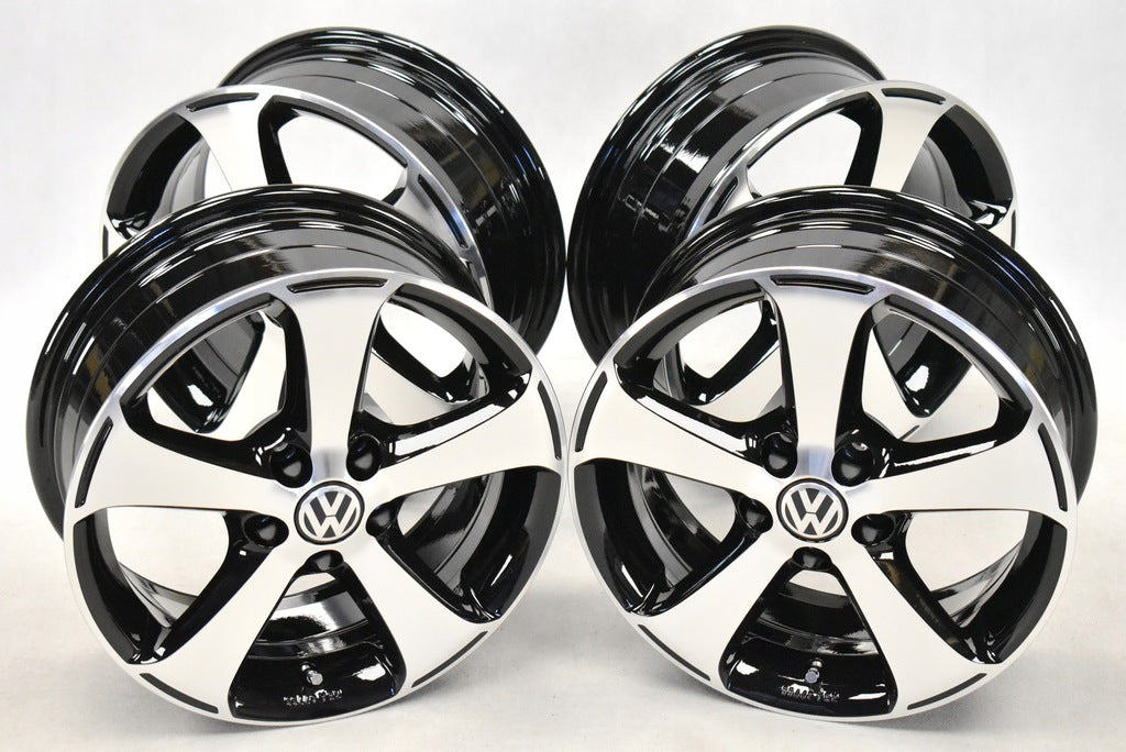4x Alufelge 15 Zoll 6.0" 5x100 40ET Glanz Silber 6R0071495A VW Polo Rim Wheel FEL1773971680cl