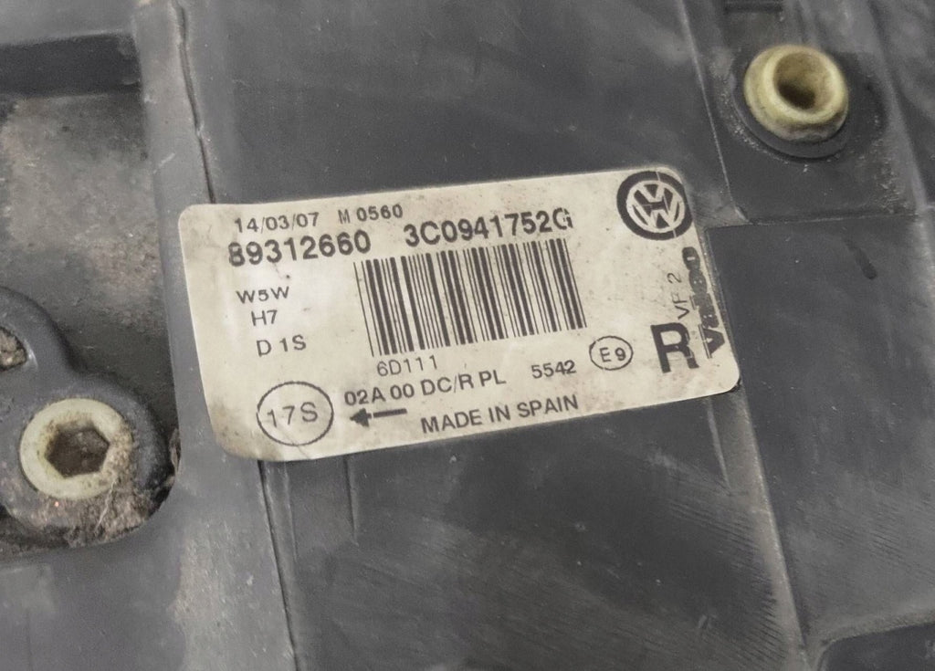 Frontscheinwerfer VW Passat 89312660 3C0941752G Rechts Scheinwerfer Headlight SCH4013013399xl