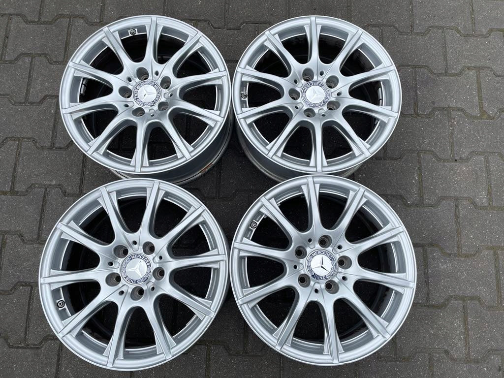 4x Alufelge 16 Zoll 6.0" 5x112 38ET Glanz Silber A2054012400 Mercedes-Benz FEL5844337880qy