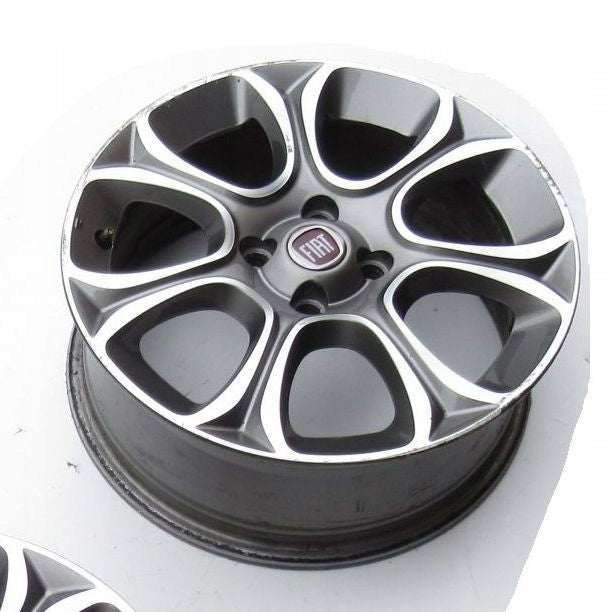 1x Alufelge 16 Zoll 6.0" 4x100 45ET Matt Schwarz 51842693 Fiat Punto Evo Grande