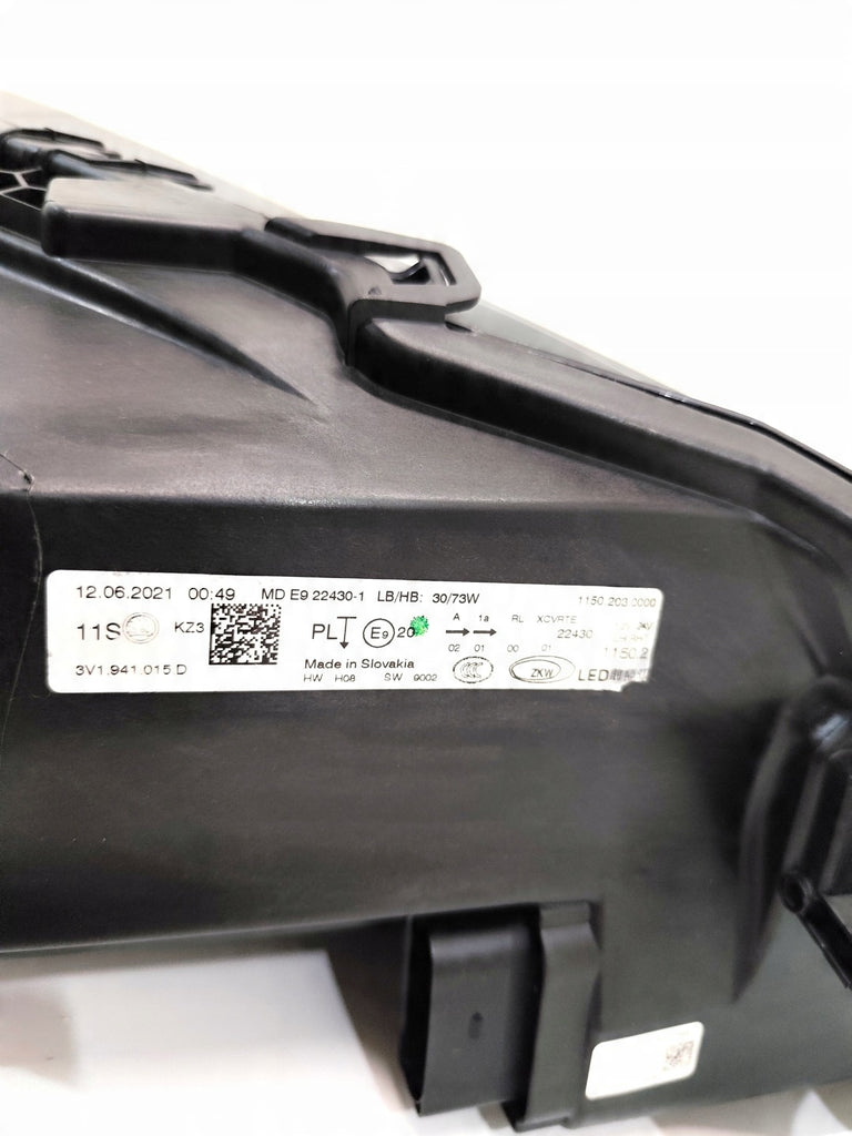 Frontscheinwerfer Skoda Superb III 3V1941015D Full LED Links Headlight