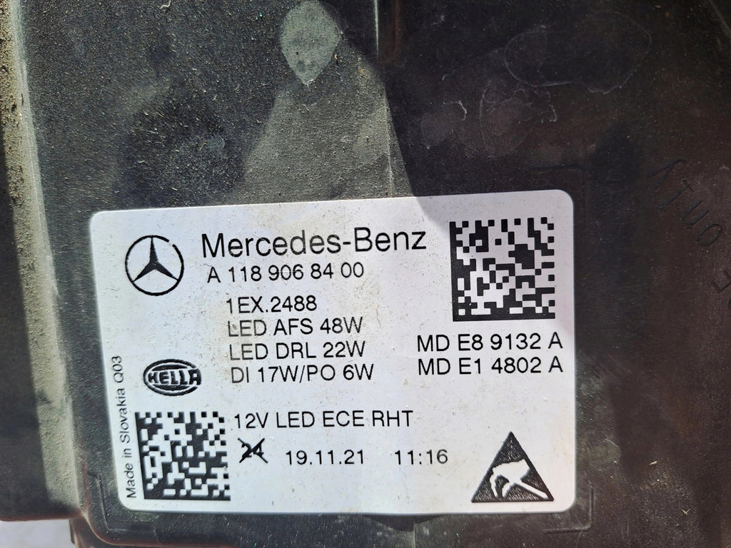 Frontscheinwerfer Mercedes-Benz Cla A1189068400 LED Rechts Headlight SCH8884407221dp