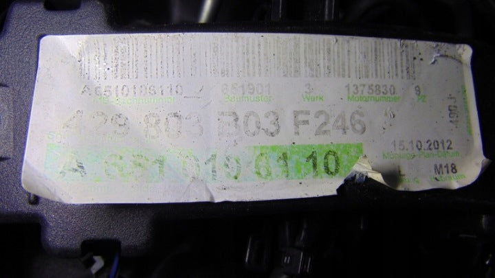 Motor Mercedes-Benz W246 651901 1.8 CDI 170TKm 2012 Diesel Engine Komplett MOT5954994444pj