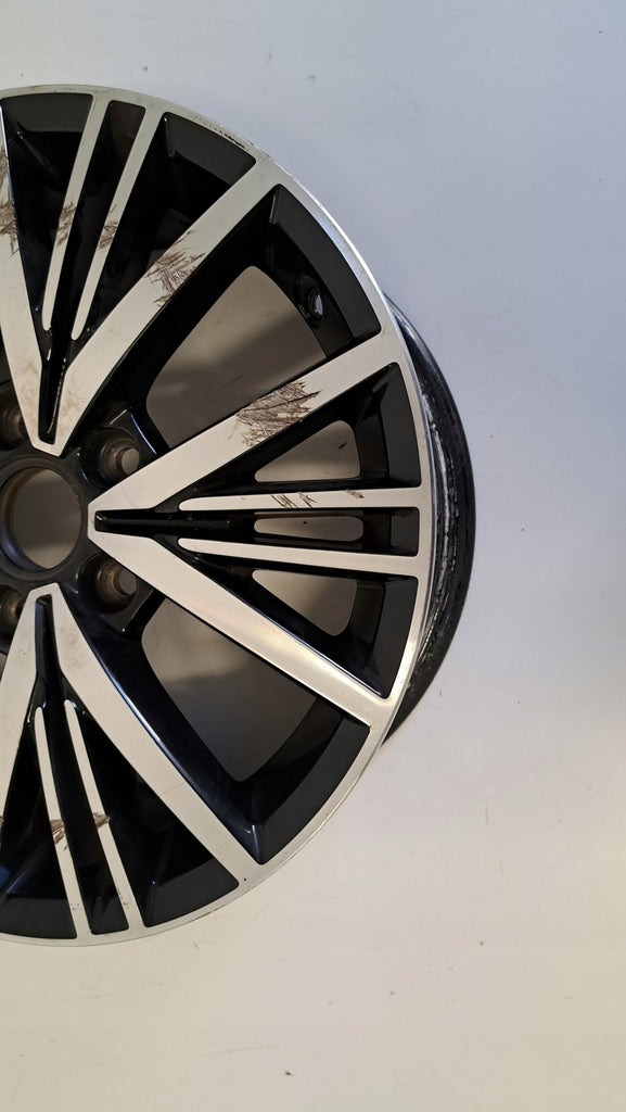 1x Alufelge 16 Zoll 6.5" 5x112 46ET Glanz Schwarz 5G0601025 VW Golf Vii