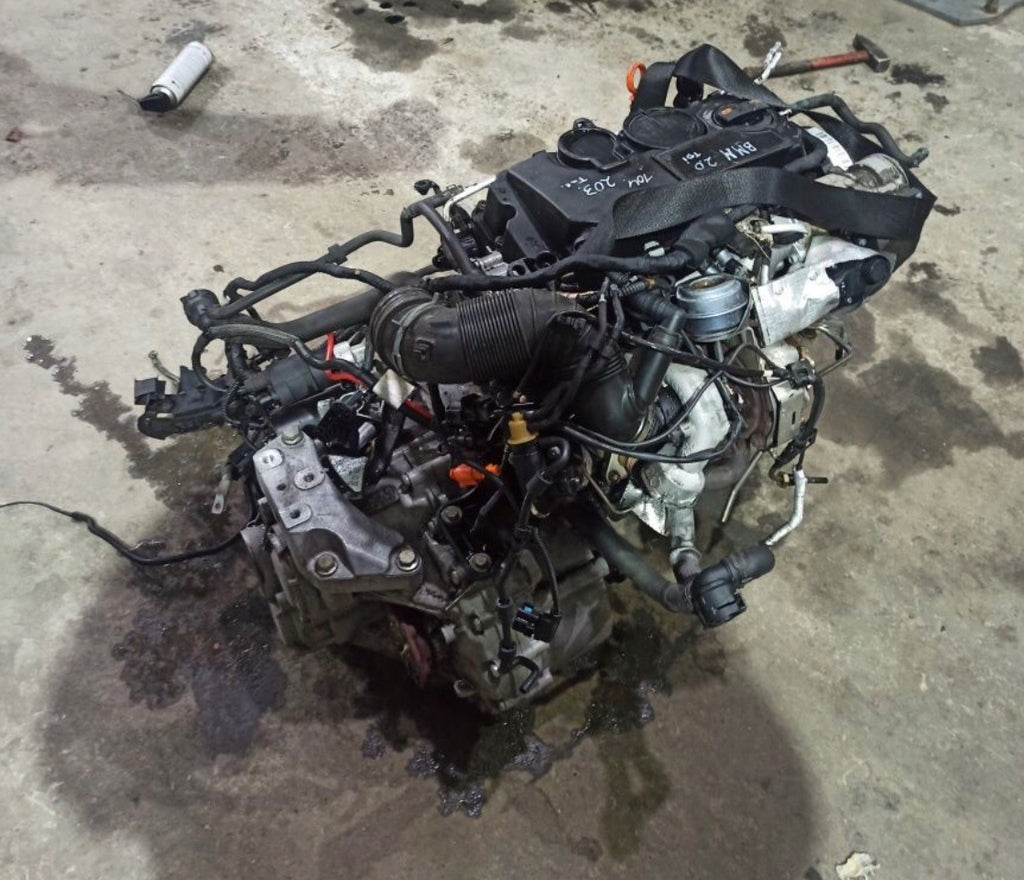 Motor Audi BMM BKE BPW BLS BKC 2.0 TDI 140PS 175TKm Diesel Engine Komplett