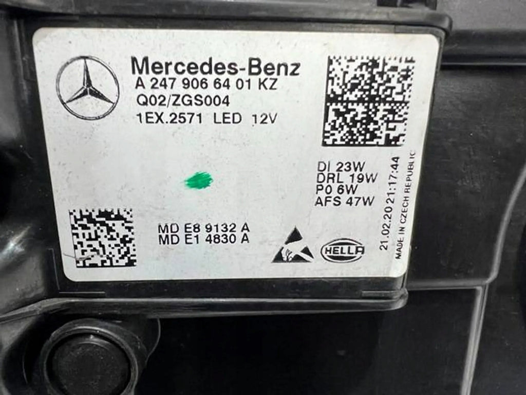Frontscheinwerfer Mercedes-Benz Gla H247 NKO3838 A2479066401 Rechts Headlight SCH3132854556gi