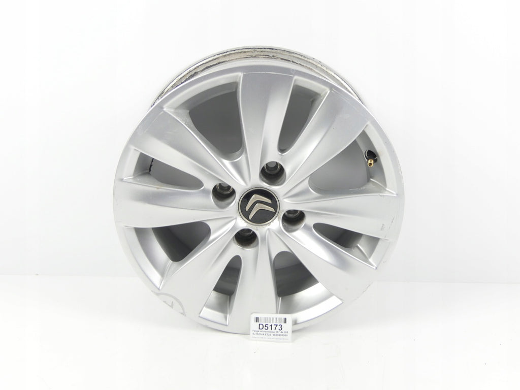 1x Alufelge 15 Zoll 6.0" 4x108 9685691980 Citroën C3 II Hatchback Rim Wheel FEL5189335145xv