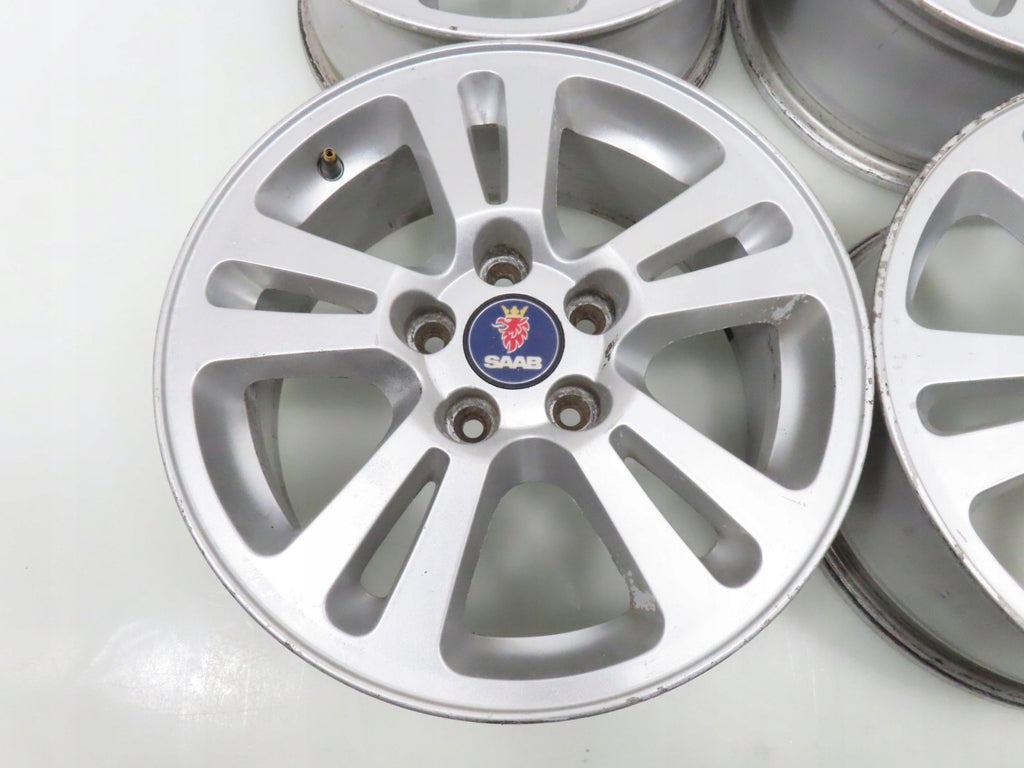4x Alufelge 16 Zoll 6.5" 5x110 41ET Glanz Silber 12804095 Saab I Rim Wheel FEL5159383270zm