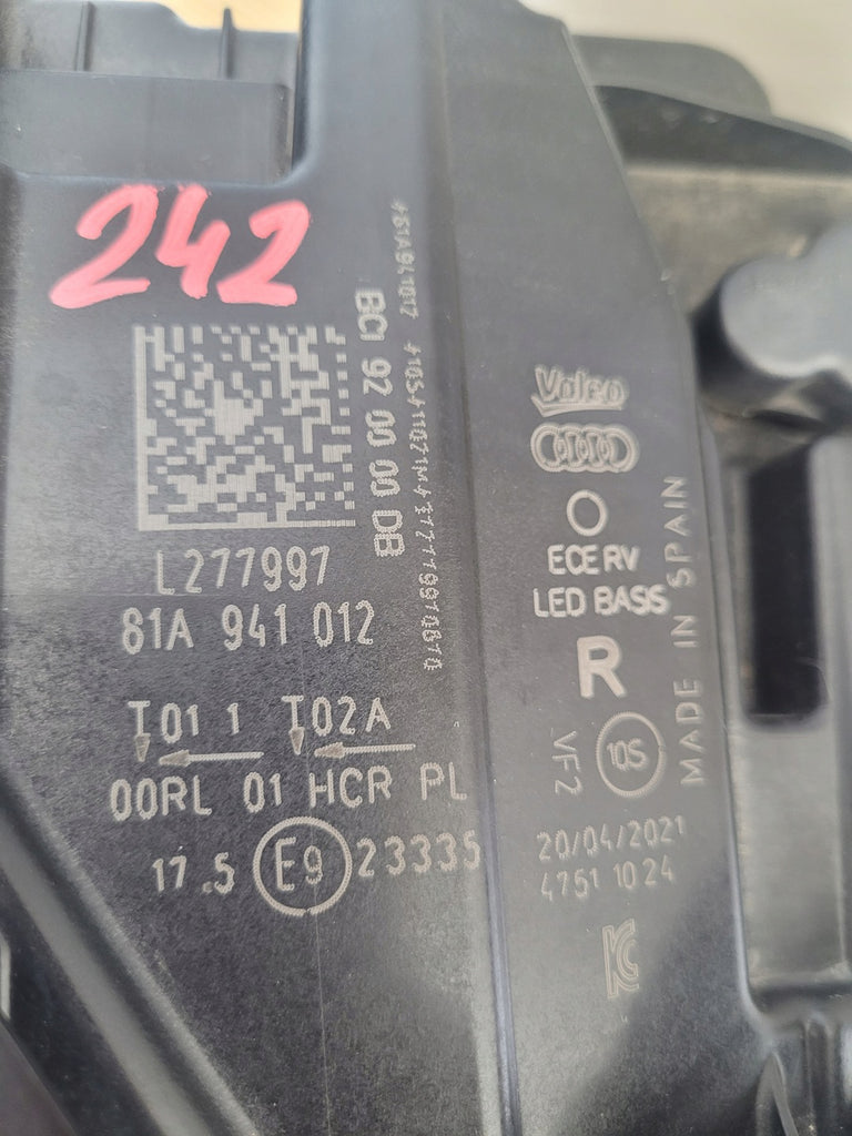 Frontscheinwerfer Audi Q2 81A941012 Full LED Rechts Scheinwerfer Headlight