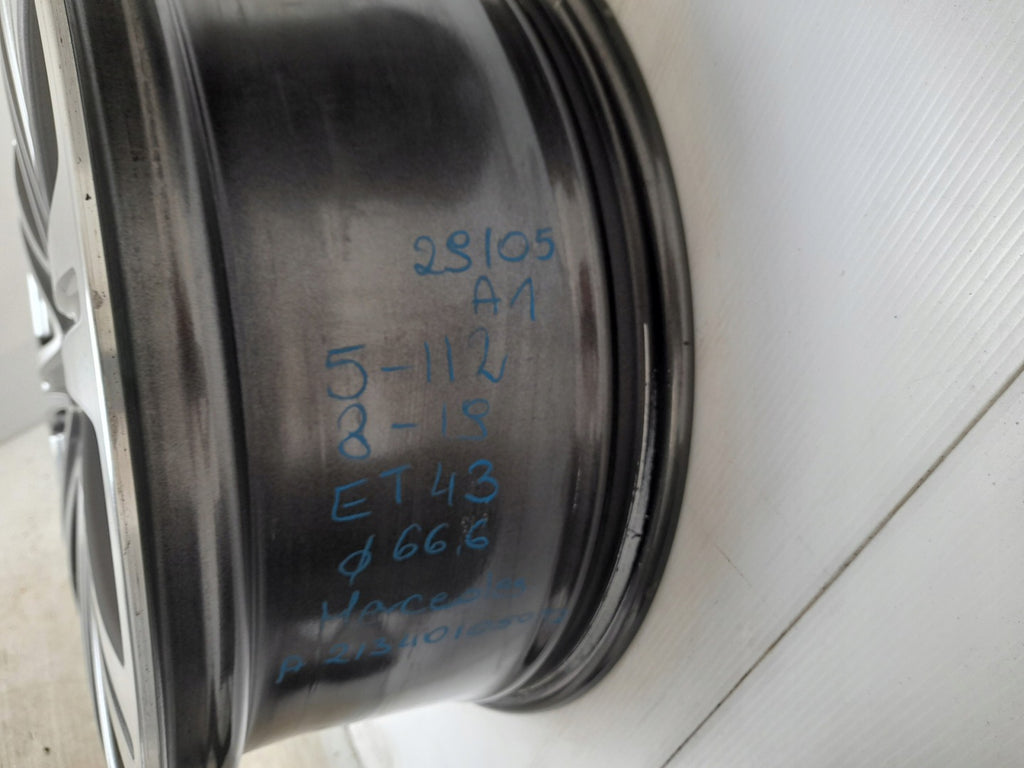1x Alufelge 19 Zoll 8.0" 5x112 43ET Glanz Graphit A2134010500 Mercedes-Benz Mg FEL4657435228yg