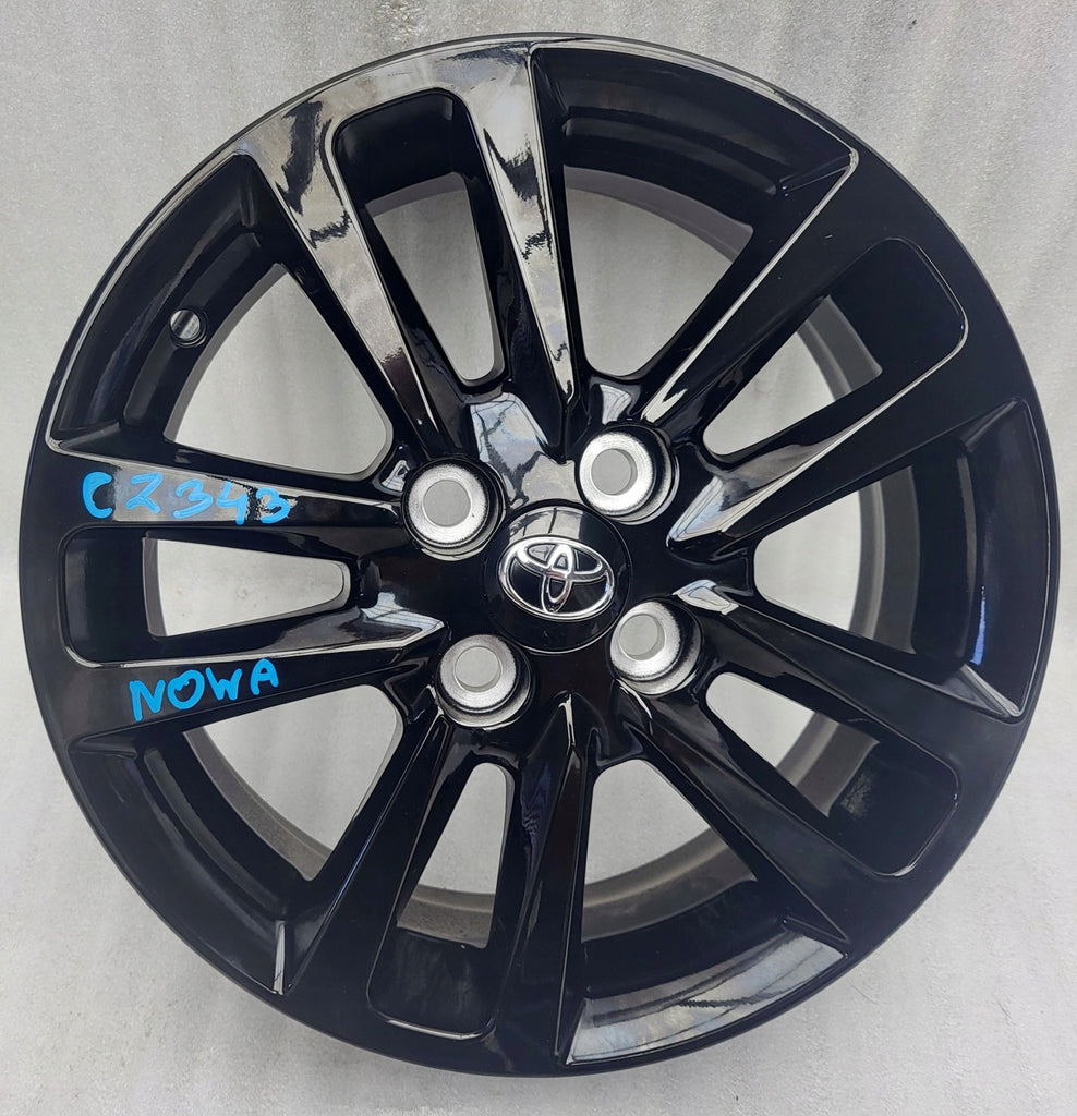 1x Alufelge 15 Zoll 5.0" 4x100 39ET Glanz Schwarz PZ49P-B0671-XX Toyota Yaris FEL8674513950dx