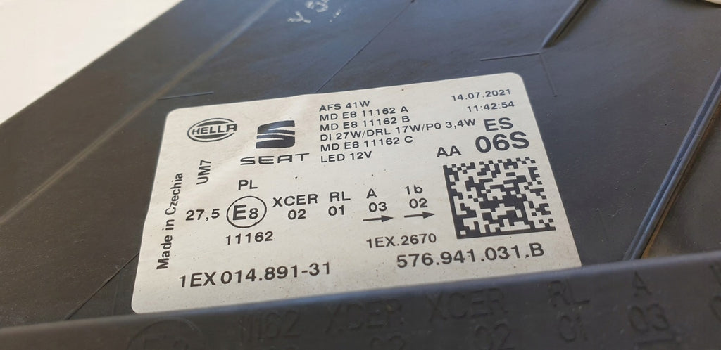 Frontscheinwerfer Seat Ateca 576941031B Full LED Links Scheinwerfer Headlight