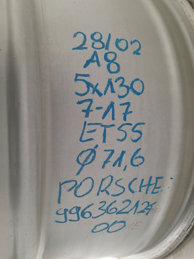1x Alufelge 17 Zoll 7.0" 5x130 55ET Glanz Silber 99636212400 Porsche Rim Wheel FEL9972473669jx