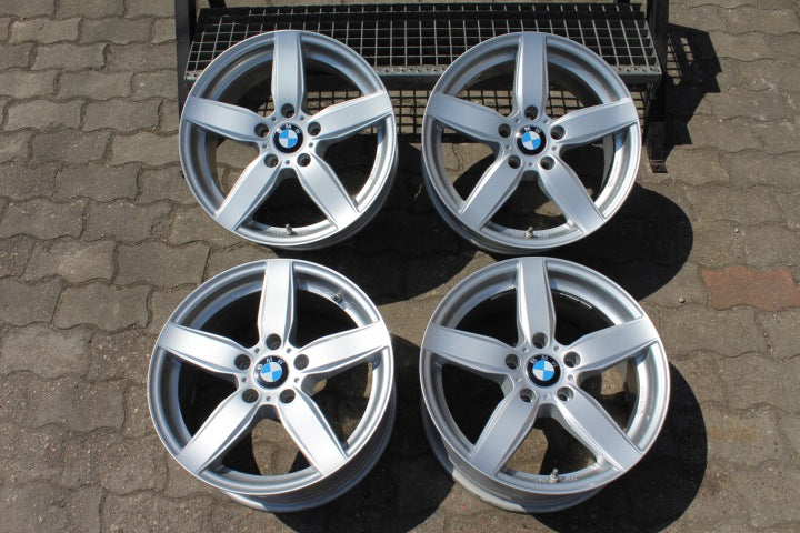 4x Alufelge 17 Zoll 7.5" 5x120 37ET Matt Silber KBA49260 BMW 3 F30 E90 Rim Wheel FEL9137102861qt