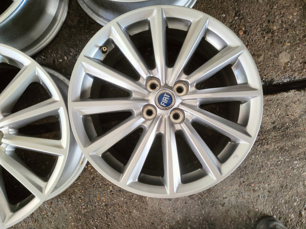 4x Alufelge 17 Zoll 7.0" 4x100 45ET Glanz Grau 9965947070 Fiat Rim Wheel FEL5282259392dm