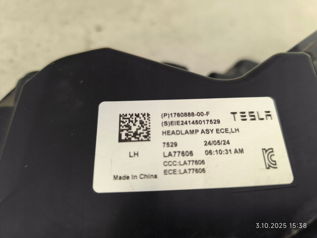 Frontscheinwerfer Tesla 3 LA77606 760888-00-F Full LED Links Headlight