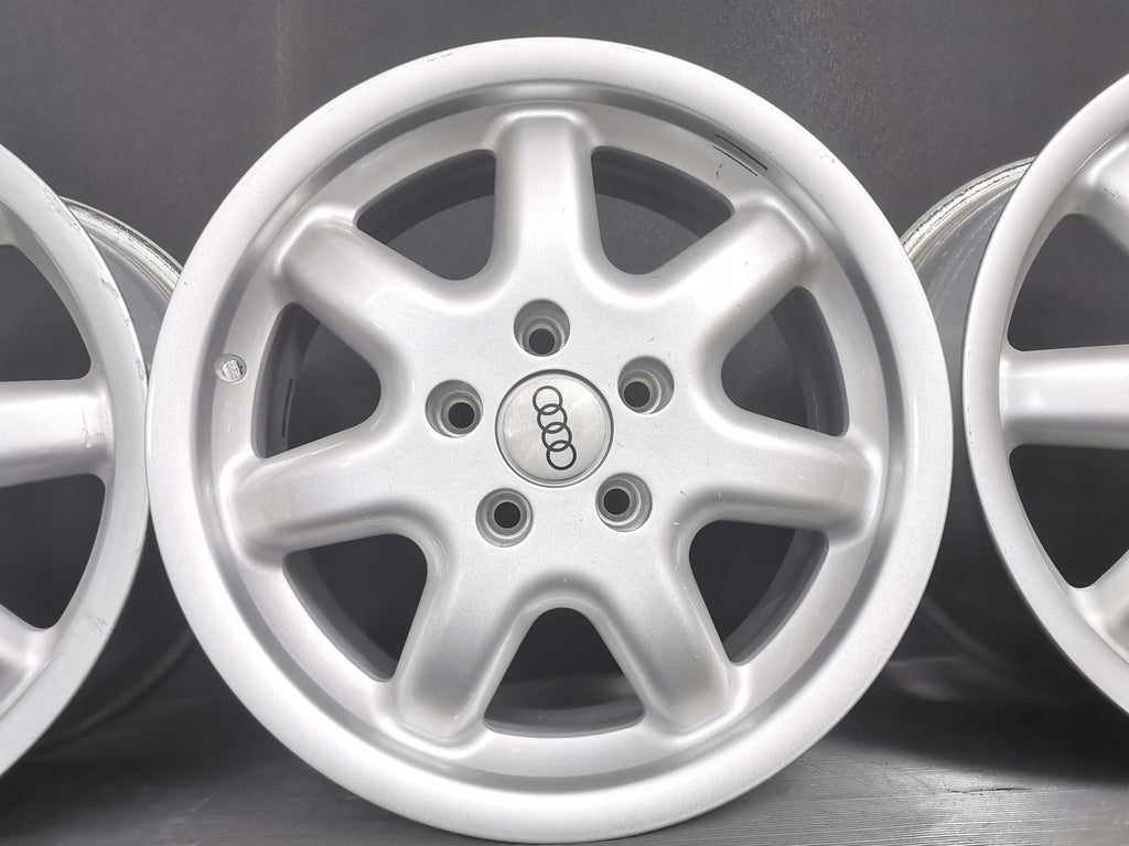 4x Alufelge 16 Zoll 7.0" 5x112 45ET Matt Silber 8D0601025J Audi B5 C5 Rim Wheel