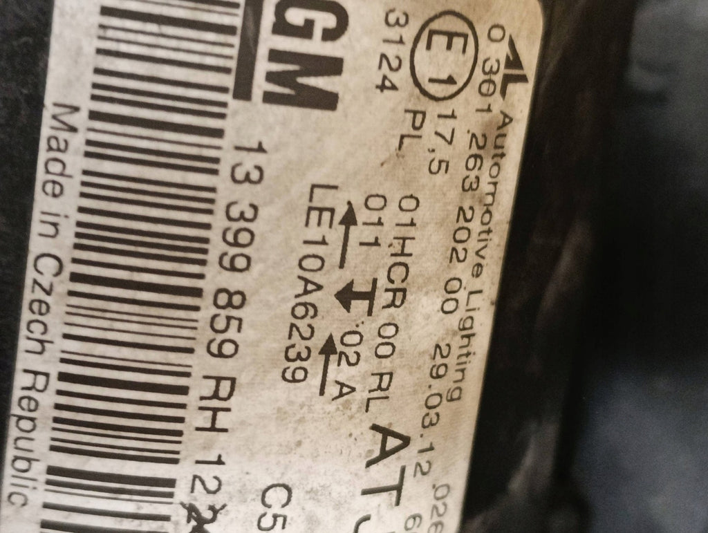 Frontscheinwerfer Opel Zafira C 13399859 Rechts Scheinwerfer Headlight SCH9095409705gb