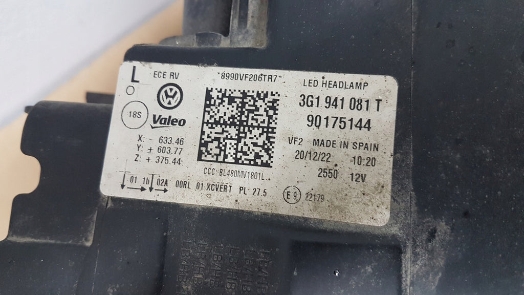 Frontscheinwerfer VW Passat B8 3G1941081T Full LED Links Scheinwerfer Headlight SCH9308286797wp