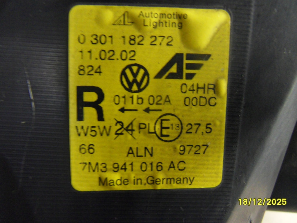 Frontscheinwerfer VW Sharan 7M3941016AC Xenon FALSE Scheinwerfer Headlight SCH9871680308rb