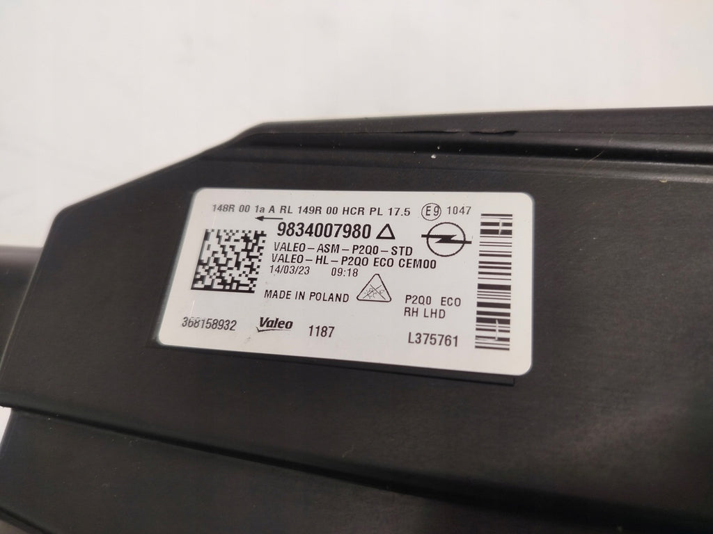 Frontscheinwerfer Opel Mokka 9834007980 LED Rechts Scheinwerfer Headlight SCH7171416839wf