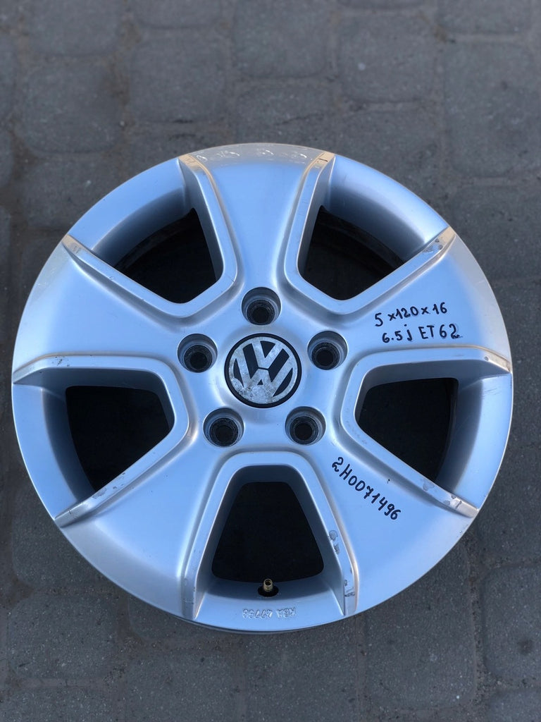 1x Alufelge 16 Zoll 6.5" 5x120 62ET Silber 2H0071496 VW Amarok Rim Wheel