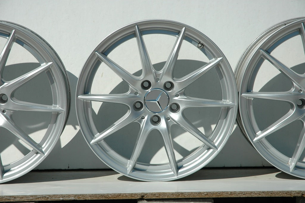 4x Alufelge 17 Zoll 6.5" 5x112 49ET Glanz Silber A2464010102 Mercedes-Benz W246 FEL5187499428tc