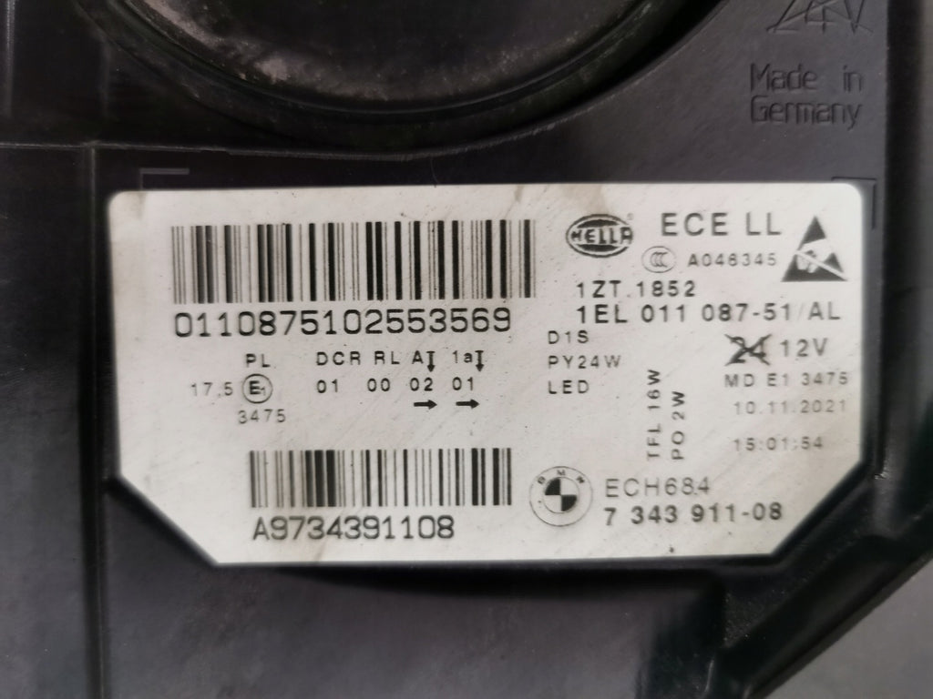 Frontscheinwerfer BMW F10 7410735 Xenon Links Scheinwerfer Headlight