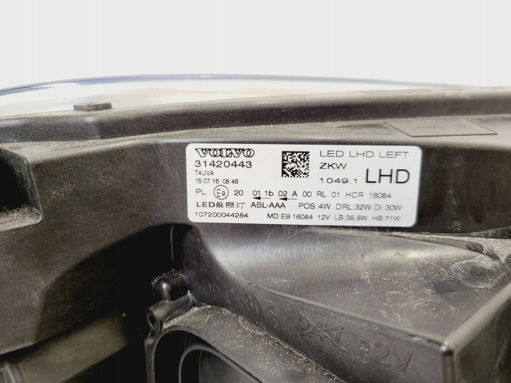 Frontscheinwerfer Volvo V40 31420443 LED Links Scheinwerfer Headlight SCH9741112810cb