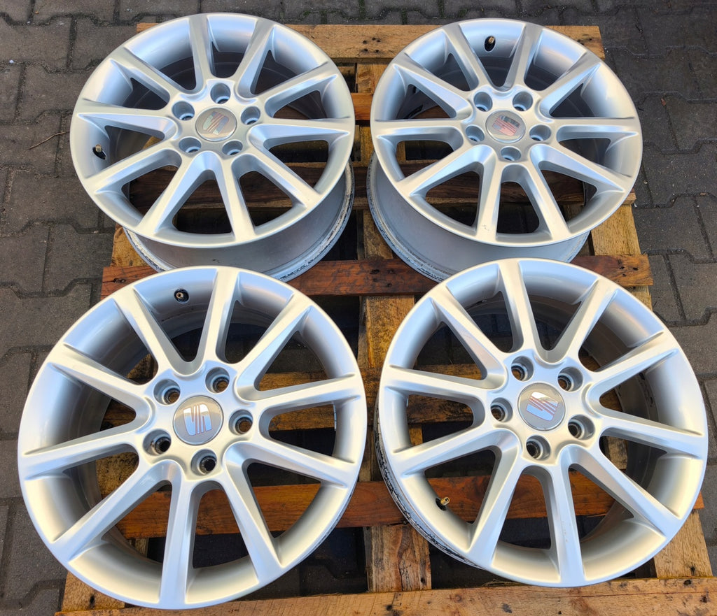 4x Alufelge 16 Zoll 6.5" 5x112 50ET Glanz Silber 5P0601025J Seat Toledo Iii FEL4914630316aq
