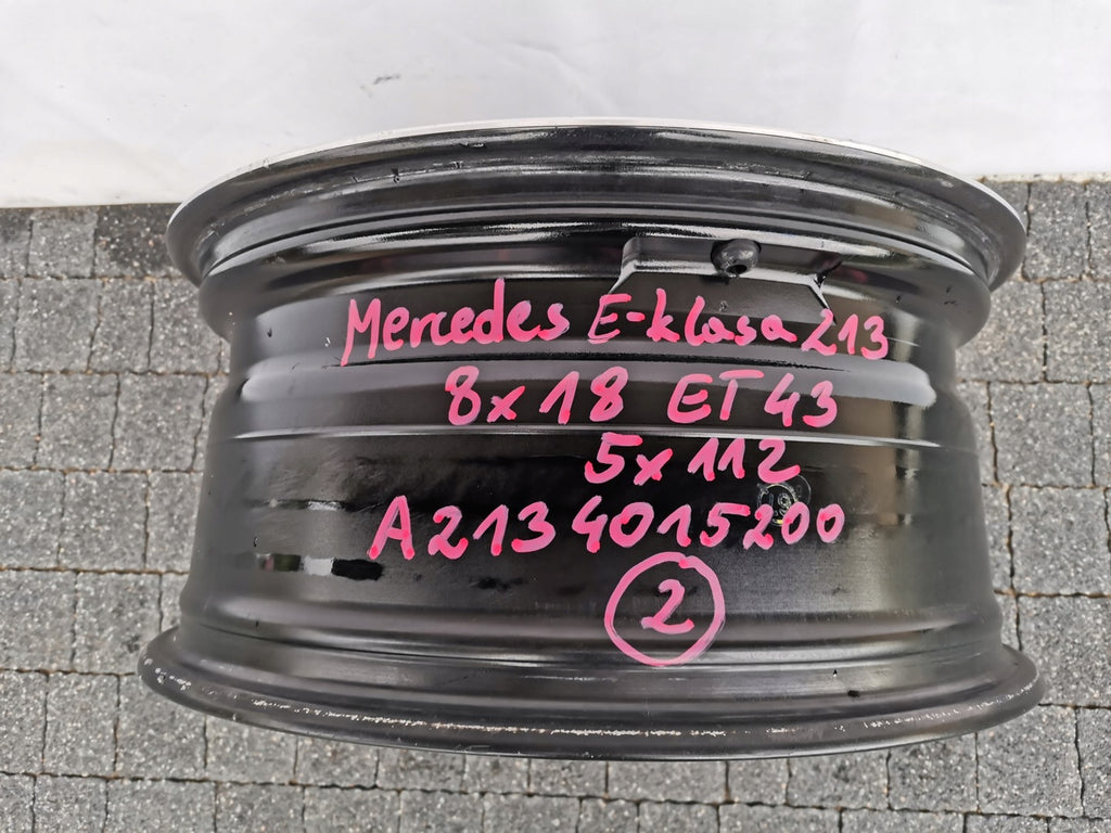 1x Alufelge 18 Zoll 8.0" 5x112 43ET A2134015200 Mercedes-Benz Rim Wheel