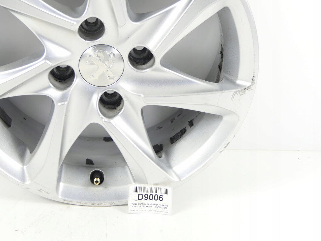 1x Alufelge 15 Zoll 6.0" 4x108 9673773577 Peugeot 208 I Rim Wheel FEL3183192878mq