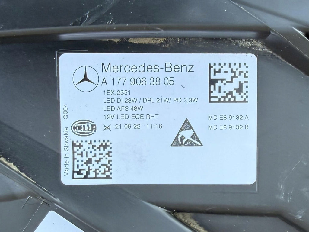 Frontscheinwerfer Mercedes-Benz W177 A1779063805 Rechts Scheinwerfer Headlight SCH6941277759pl