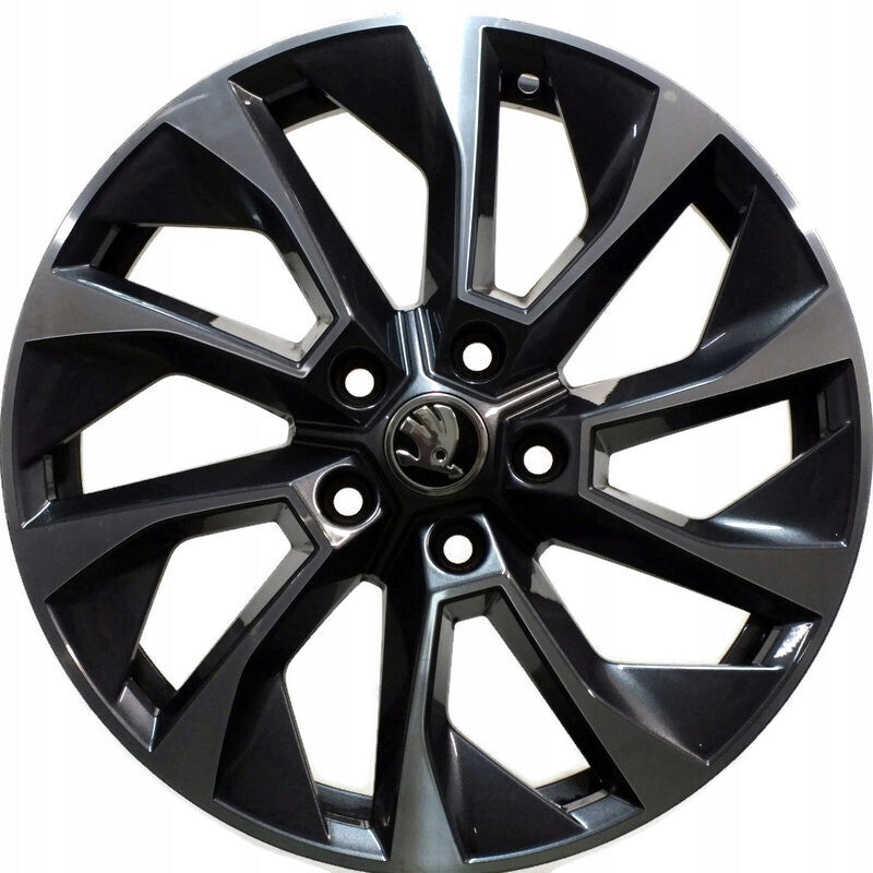 1x Alufelge 17 Zoll 7.0" 5x112 45ET Glanz Graphit 57A601025AB Mg Karoq Rim Wheel FEL8871195323kz