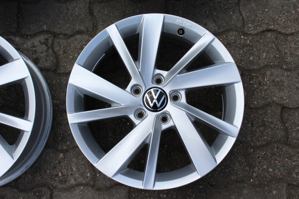 4x Alufelge 17 Zoll 6.5" 5x112 46ET Glanz Silber 5H0071497 VW Golf VIII Passat FEL7461922338bp