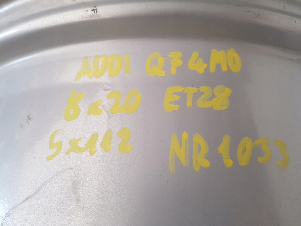 1x Alufelge 20 Zoll 8.0" 5x112 28ET Glanz Silber 4M0071490 Audi Q7 Rim Wheel FEL1937718107ax