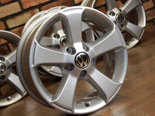 Laden Sie das Bild in den Galerie-Viewer, 4x Alufelge 16 Zoll 6.5" 5x112 42ET Glanz Silber VW Scirocco Passat Rim Wheel FEL6199866324rl