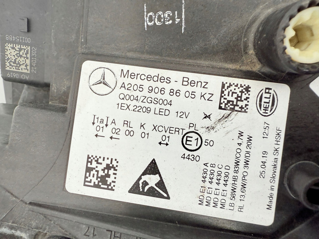 Frontscheinwerfer Mercedes-Benz W205 A2059068605 Rechts Scheinwerfer Headlight SCH5215476693tk