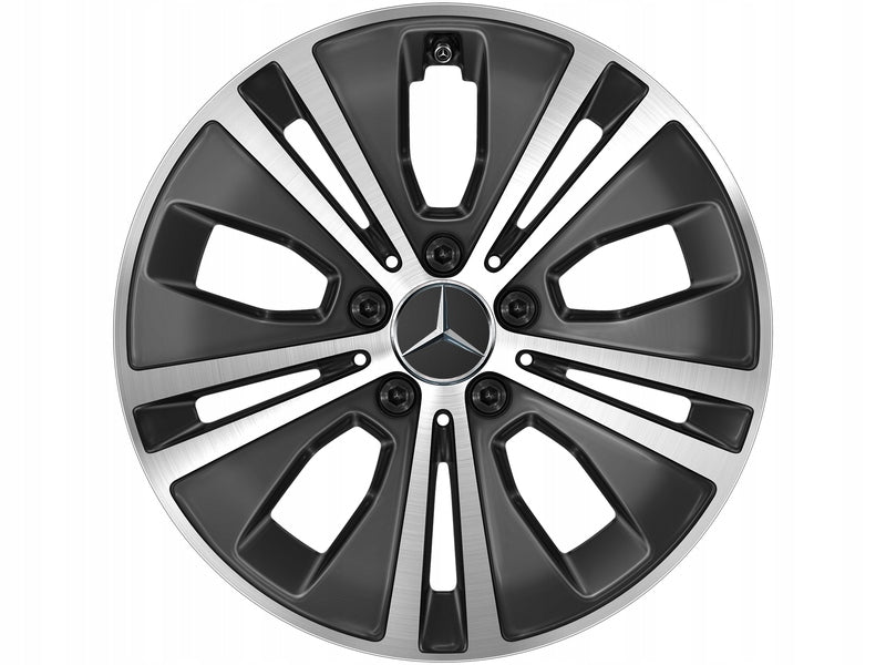 1x Alufelge 17 Zoll 7.5" 5x112 40ET Glanz Schwarz A2134015100 Mercedes-Benz W213