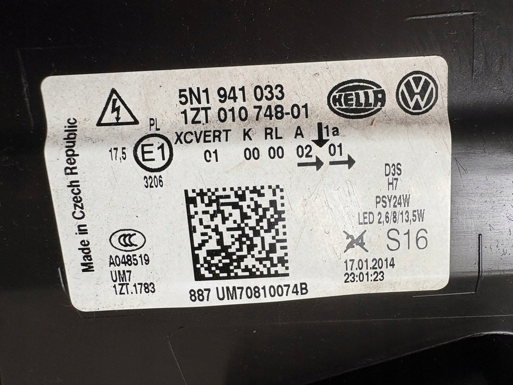 Frontscheinwerfer VW Tiguan 5N1941033 Xenon Links Scheinwerfer Headlight SCH4423613494fg