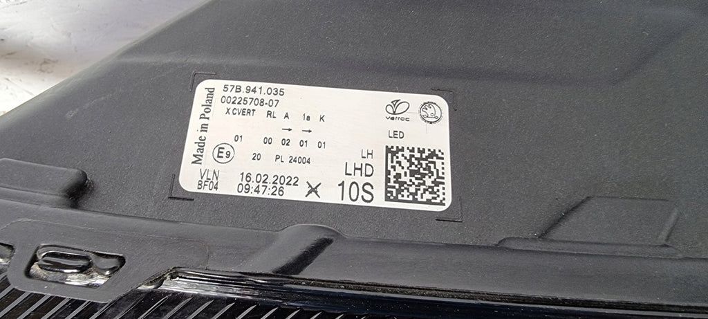 Frontscheinwerfer Skoda 57B941035 Full LED Links Scheinwerfer Headlight