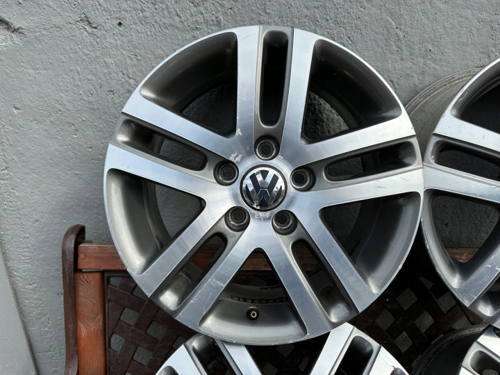 4x Alufelge 16 Zoll 6.5" 5x112 50ET Glanz Graphit 1K0601025BM Mg Golf V I FEL5040788584eg