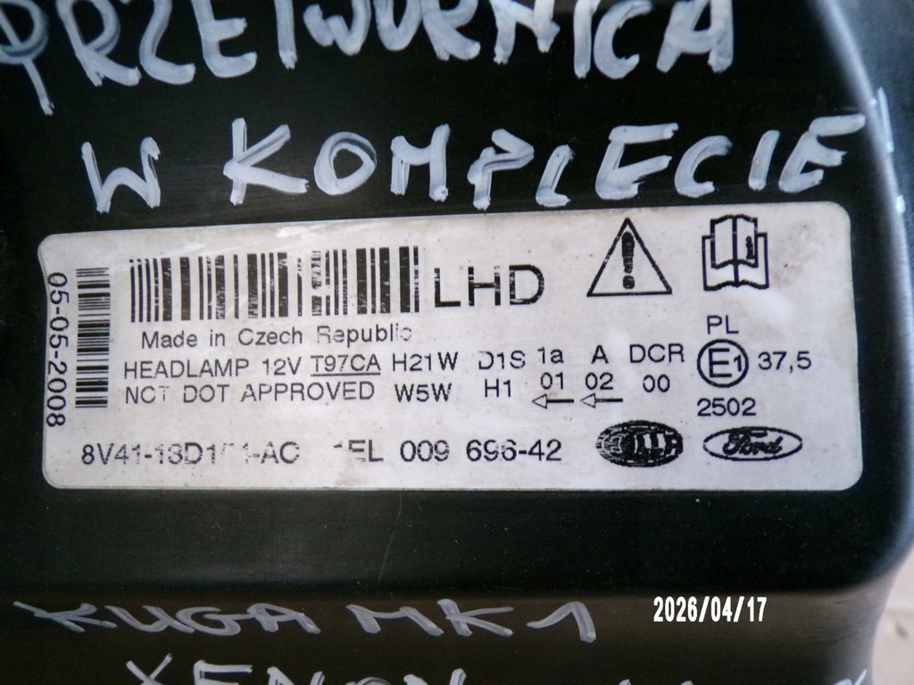 Frontscheinwerfer Ford Kuga Rechts Scheinwerfer Headlight SCH9460996003vo