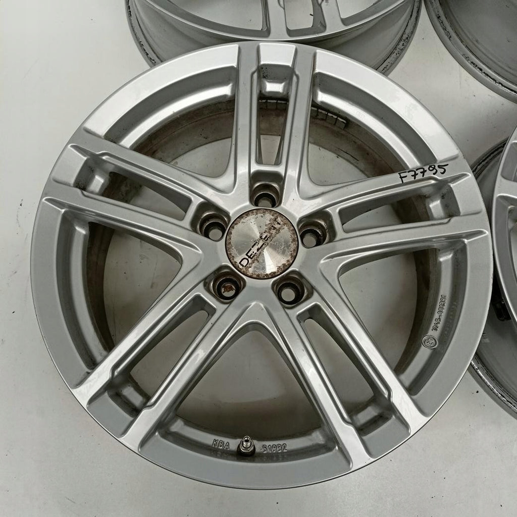 4x Alufelge 17 Zoll 6.5" 5x112 44ET Glanz Silber Rim Wheel FEL4525304200jp