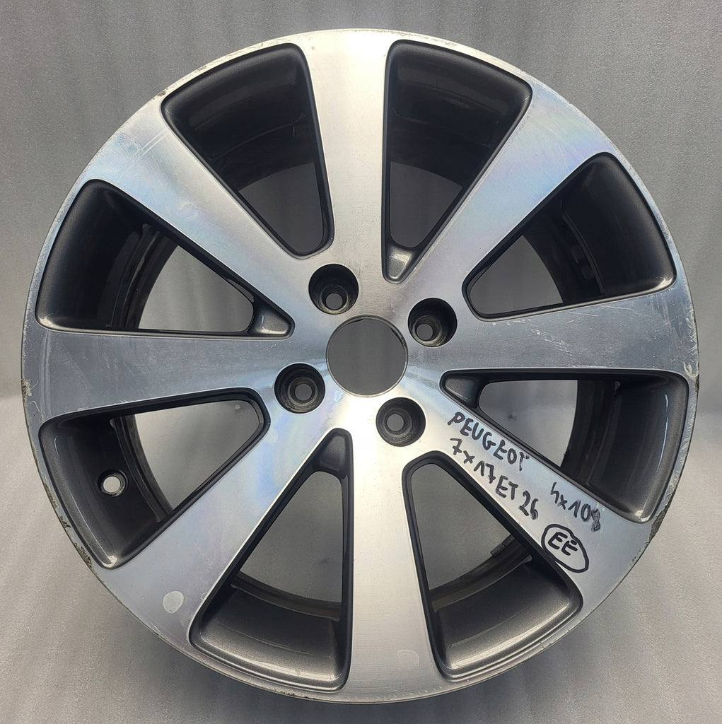 1x Alufelge 17 Zoll 7.0" 4x108 26ET 9800794477 9686100480 MA-DAR81 Peugeot 207